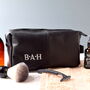 Personalised Leather Effect Men's Wash Bag, thumbnail 7 of 9