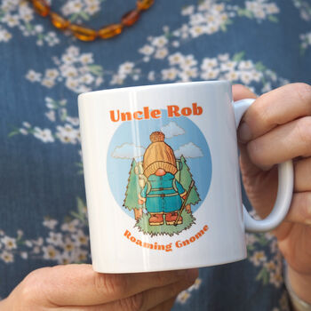 Personalised Hiking Gnome Father's Day Mug, 2 of 3