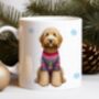 Personalised Golden Doodle In Christmas Jumper Mug, thumbnail 1 of 2