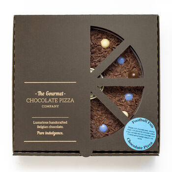 Football Blue 7inch Chocolate Pizza, 2 of 2