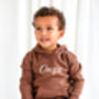 Child's Embroidered Italic Name Hoodie Jumper, thumbnail 4 of 12