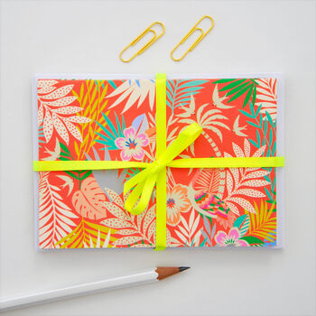 Gift Set Of Eight Tropical Print Notecards, 6 of 6