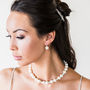Jackie O Large Crystal Pearl Bridal Necklace, thumbnail 2 of 4