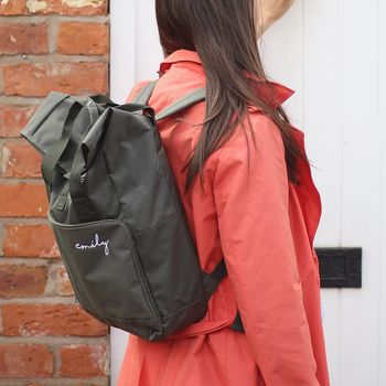 Personalised Roll Top Backpack, 4 of 12