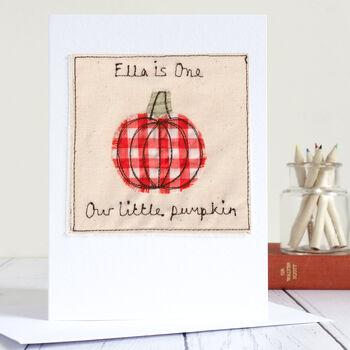 Personalised Pumpkin Birthday Or Thanksgiving Card, 6 of 12