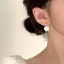 Monaco D’or Ivory Gold Centi Flower Shell Gift Earrings, thumbnail 1 of 4