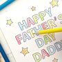 Daddy Colour In Father's Day Card, thumbnail 2 of 3