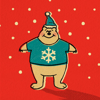 ‘Sending Christmas Hugs’ Funny Big Bear Card, 2 of 3