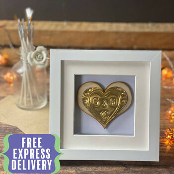 Personalised 50th Wedding Anniversary Gift Heart, 2 of 12