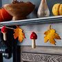 Felt Autumn Leaf And Mushroom Garland, thumbnail 1 of 3