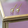 Tiny Pearl Stud Earrings, thumbnail 2 of 9