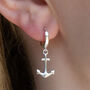 Sterling Silver Anchor Earrings, thumbnail 3 of 7