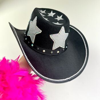 Personalised Rhinestone Festival Cowboy Hat, 4 of 6