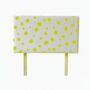 Hand Painted Upholstered Linen Headboard Polka Dot Print, thumbnail 12 of 12