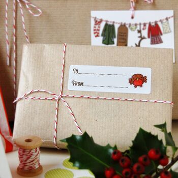 Robin And Snowflake Christmas Gift Labels, 2 of 5