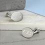 Solid Sterling Silver Oval Cufflinks, thumbnail 2 of 6