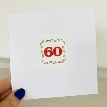 60th Handmade Card, 3 of 3