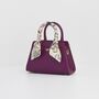 Floral Engravings Mini Plum Tote, thumbnail 3 of 7