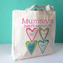 Personalised Mummy's Heart Canvas Bag, thumbnail 1 of 6