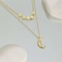 Gold Plated Five Star And Moon 50th Birthday Necklace, thumbnail 4 of 5
