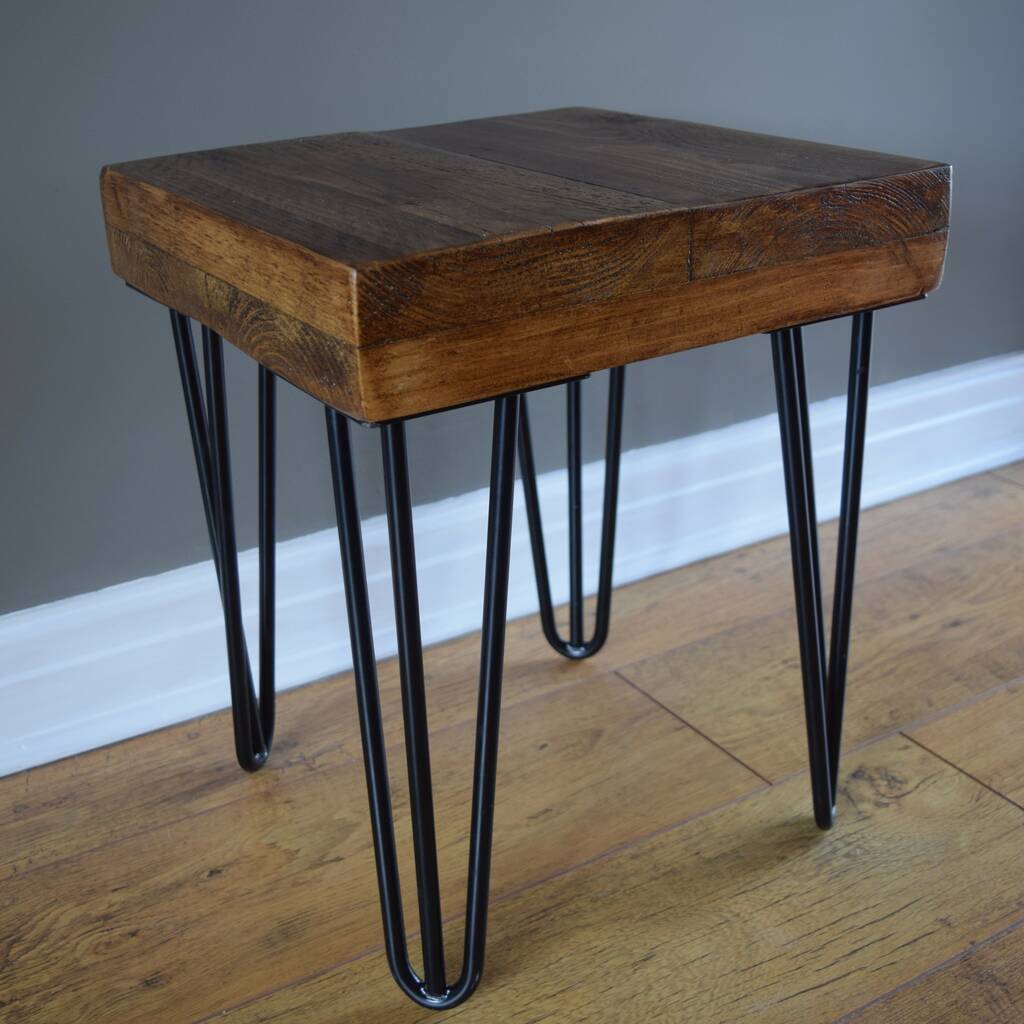 Square Reclaimed Wooden Side Table, 1 of 10