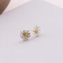 60th Birthday Sterling Silver Wild Daisy Earrings, thumbnail 7 of 7
