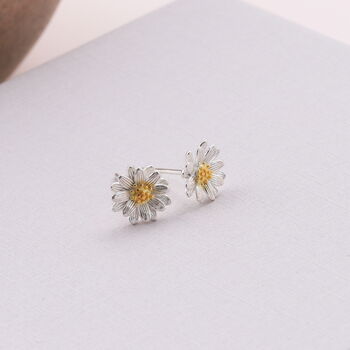 60th Birthday Sterling Silver Wild Daisy Earrings, 7 of 7