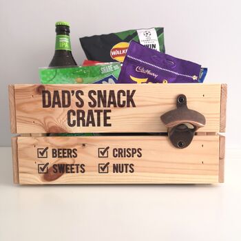 Personalised Union Flag Snack Crate Father's Day Gift, 5 of 7