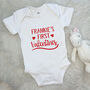My First Valentines Day Personalised Baby Outfit, thumbnail 3 of 11
