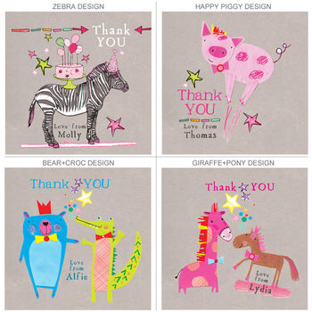 Personalised Pack Of Six Thank You Cards, 10 of 12