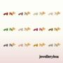 9ct Solid Gold 12 Birthstone Cz Baguette Stud Earrings, thumbnail 2 of 12