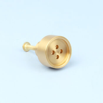 G Decor Luxury Solid Brass Button Door Knobs, 3 of 5