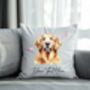 Personalised Golden Retriever Hearts Cushion Cover Gift, thumbnail 2 of 2