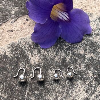 Two Pairs Of Classic Sterling Silver Ball Drop Earrings, 3 of 5