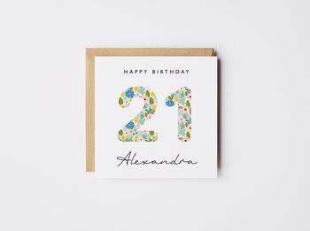 Personalised Happy 50th Birthday Card Liberty Style *Age Options, 5 of 10