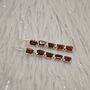 Red Garnet Drop Silver Earrings, thumbnail 3 of 9