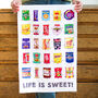 'Life Is Sweet' Tea Towel, thumbnail 1 of 4