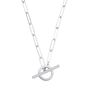 Long Link T Bar Clasp Charm Collector Necklace, thumbnail 7 of 8