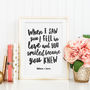 Personalised Romantic Quote Print, Valentine's Gift, thumbnail 1 of 4