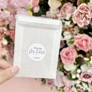 10 Empty Personalised Glassine Bags | Confetti, Favours, 3 of 3