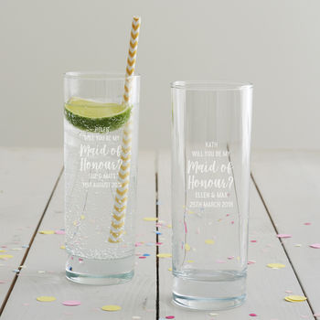 Personalised ‘Be My Maid Of Honour?’ Glass, 6 of 8