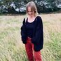 The Hazel Knitted Cardigan In Black, thumbnail 4 of 4