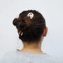 Cocoa Marble Hair Pin, thumbnail 2 of 9
