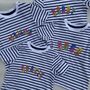 Multicolour Embroidered Striped T Shirt, thumbnail 2 of 4