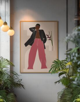 Bold Grace Set Of Three Black Woman Wall Art Prints, 3 of 5