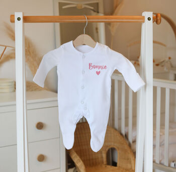 Create Your Own: Personalised Babygrow With Custom Text, 2 of 12