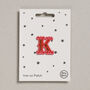 Letter K Alphabet Iron On Patch, thumbnail 1 of 4