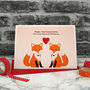 'Foxes' Personalised Anniversary Card, thumbnail 3 of 4