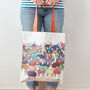Colourful Sheep Bag In Cotton Canvas, thumbnail 2 of 4
