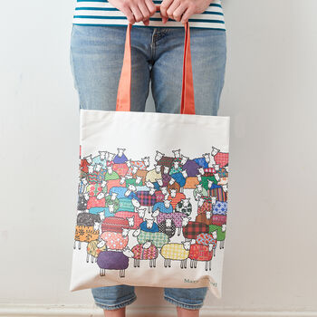 Colourful Sheep Bag In Cotton Canvas, 2 of 4